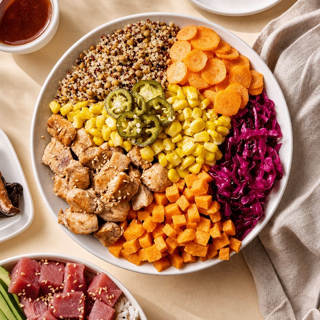 Large Peruvian Chicken Signature Bowl.